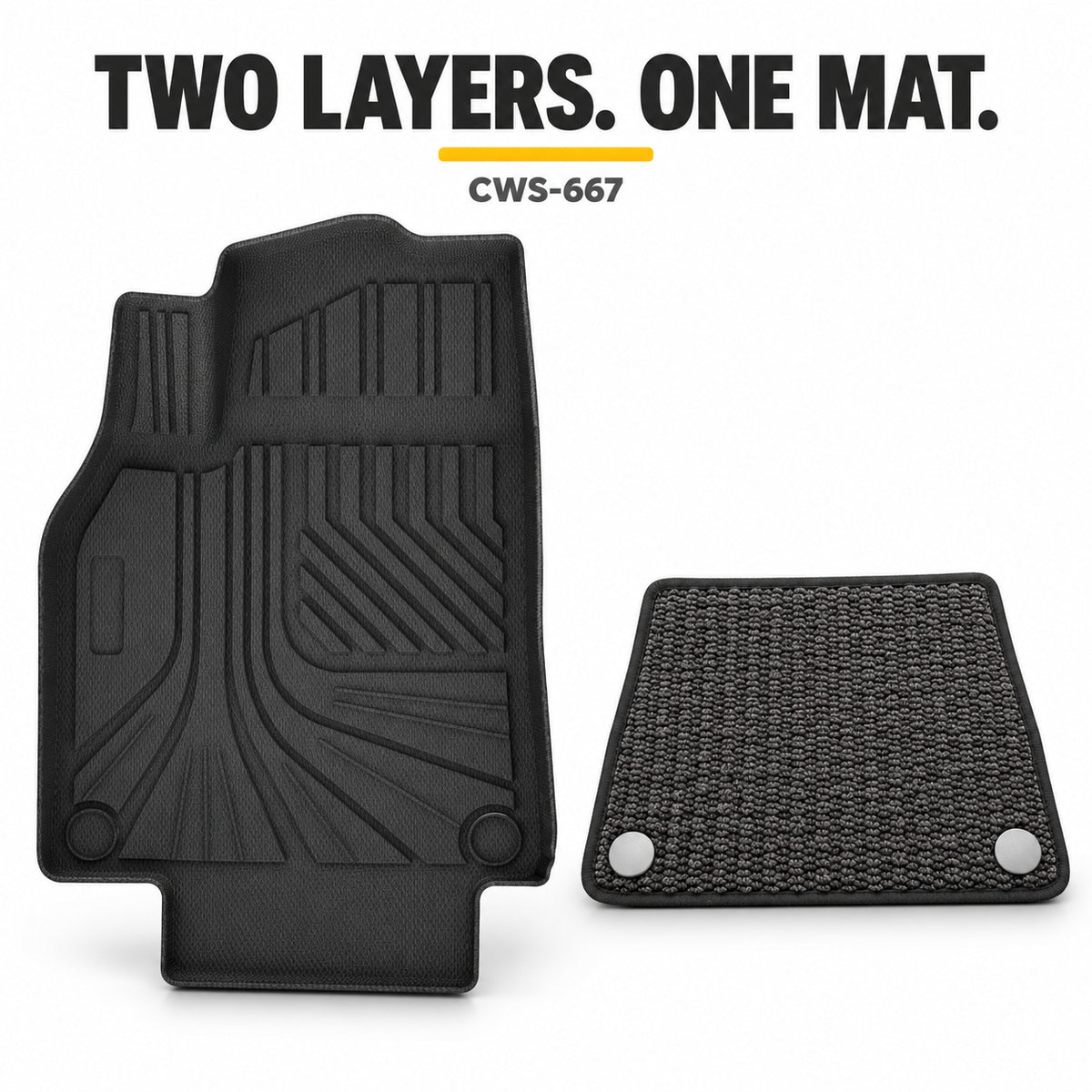 U-Guard Floor Mats with Carpet Inserts for Tesla Model Y RWD 2026-2027