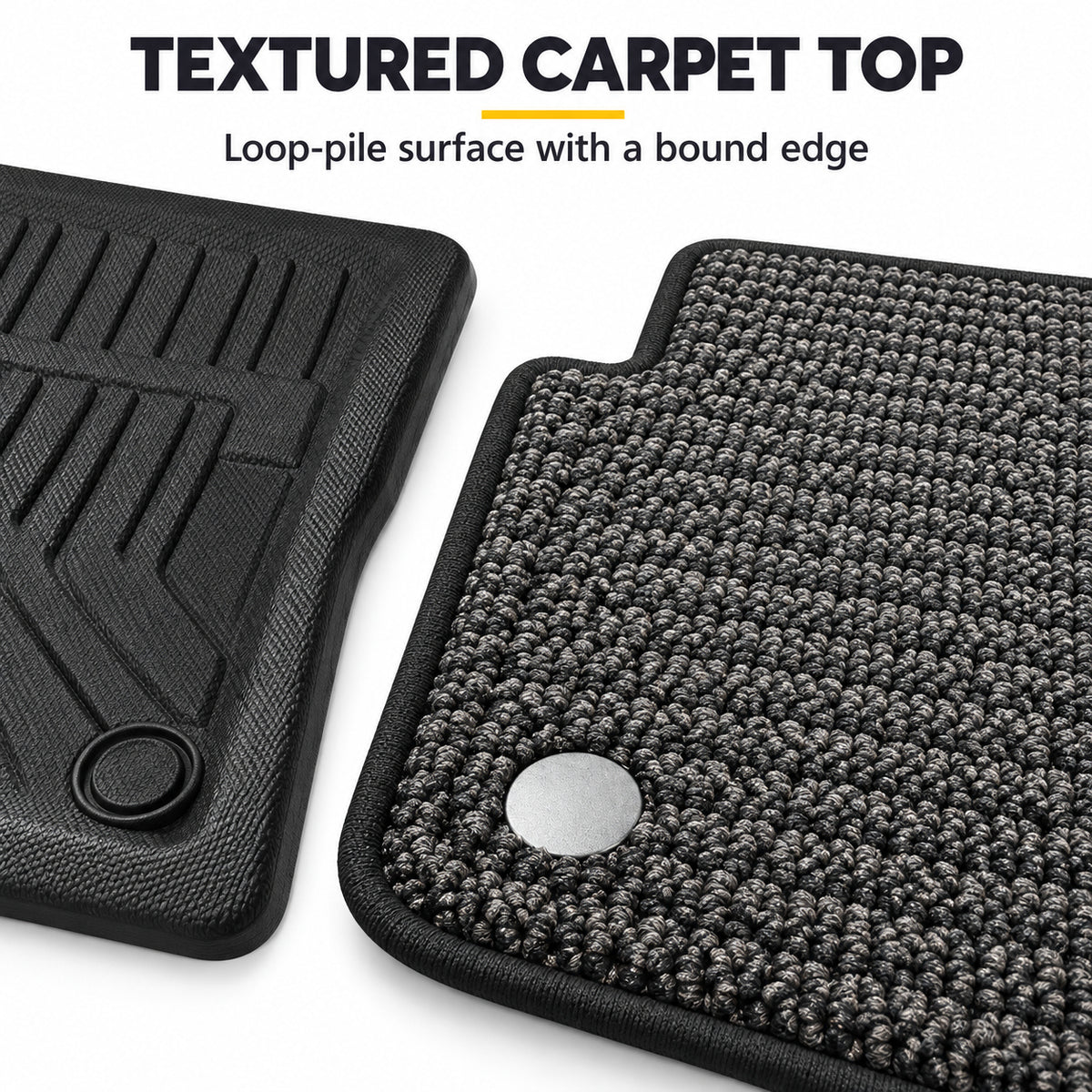 U-Guard Floor Mats with Carpet Inserts for Tesla Model 3 2019-2022