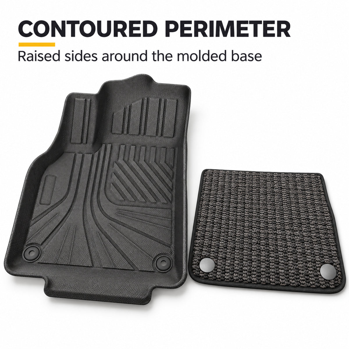 U-Guard Floor Mats with Carpet Inserts for Tesla Model Y 2021-2024