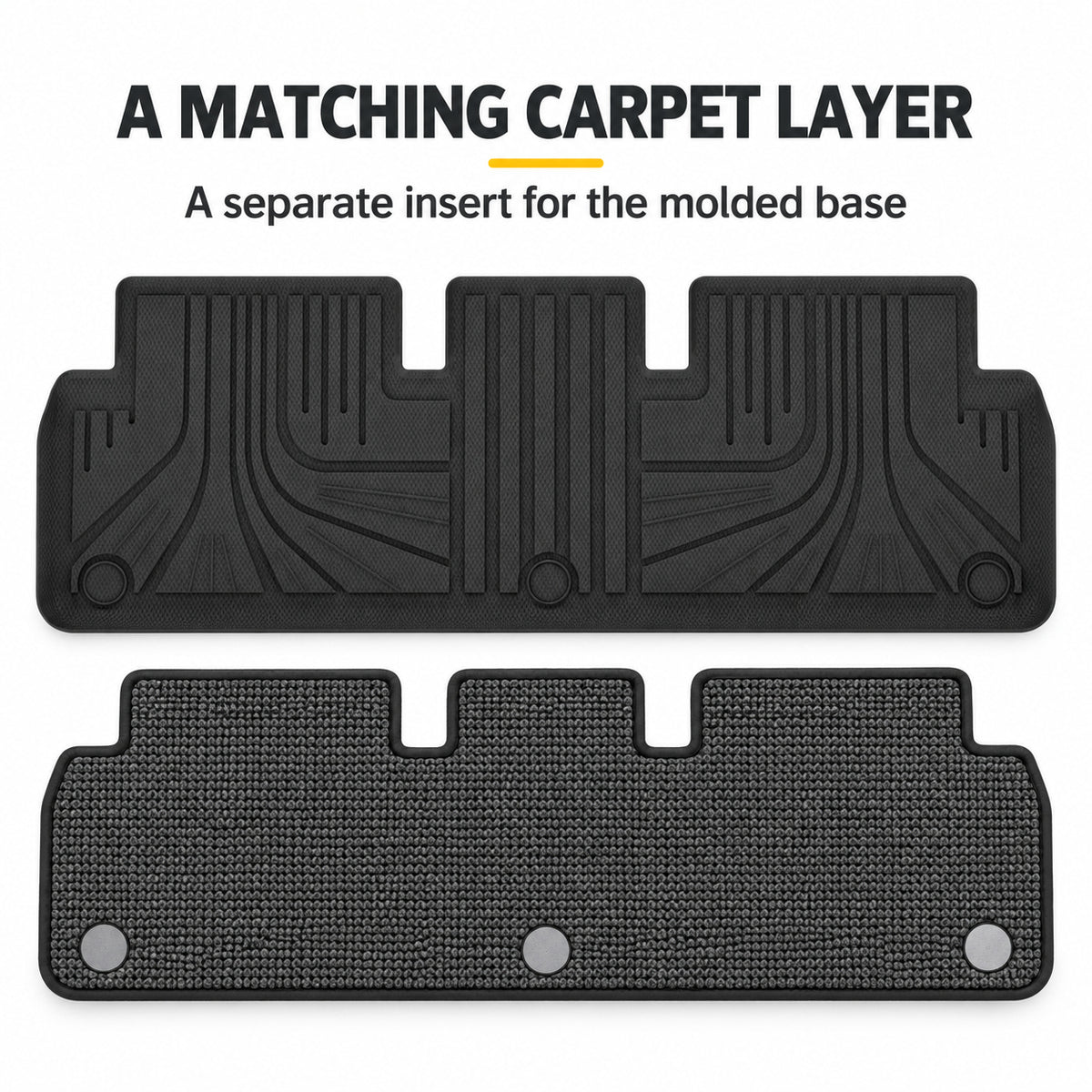 U-Guard Floor Mats with Carpet Inserts for Tesla Model 3 2019-2022