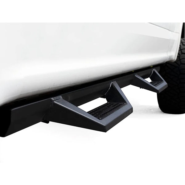 U-Guard Textured Black Drop Step Nerf Bars | SD-2223 | for 2015-2023 Ford F150 Super Crew Cab | 2017-2023 F250/350/450/550 Super Duty Super Crew Cab