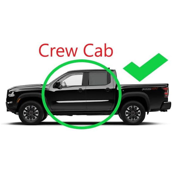 U-GUARD 5" Matte Black Powder-Coated Aluminum Running Boards | SX-5101 | for Nissan Frontier Crew Cab 05-23