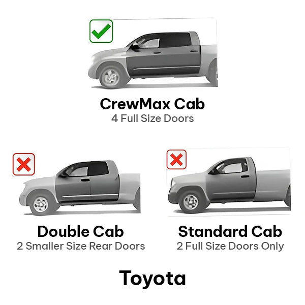 U-GUARD 5" Matte Black Powder-Coated Aluminum Running Boards | SX-4420 | for Toyota Tundra Crew Max 07-21