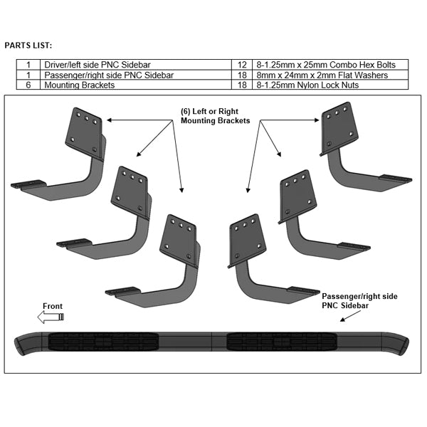 U-Guard 4.25 in. Premium Oval Side Steps | SPN-3332BK | for 2019-2023 Ram 1500 New Body Style Crew Cab