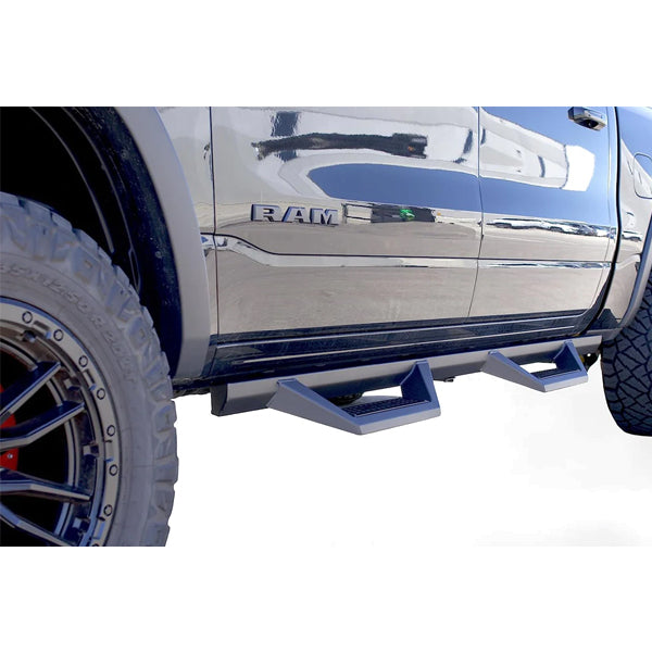 U-Guard Textured Black Drop Step Nerf Bars | SD-3331 | for 2009-2023 Dodge Ram 1500 Classic Body Style Crew Cab