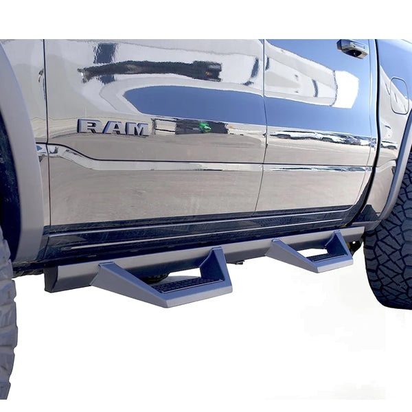 U-Guard Textured Black Drop Step Nerf Bars | SD-3332 | for 2019-2023 New Body Ram 1500 Crew Cab (Excl. 19-23 Ram 1500 Classic Body)