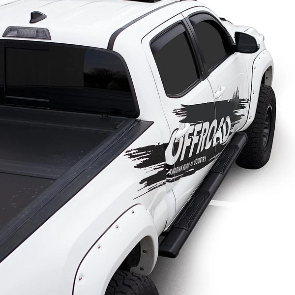 U-GUARD 5" Matte Black Powder-Coated Aluminum Running Boards | SX-4421 | for Toyota Tundra Crew Max 22-23