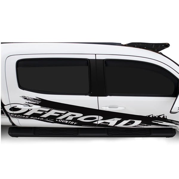 U-GUARD 5" Matte Black Powder-Coated Aluminum Running Boards | SX-4206 | for Toyota Tacoma Double Cab 05-23