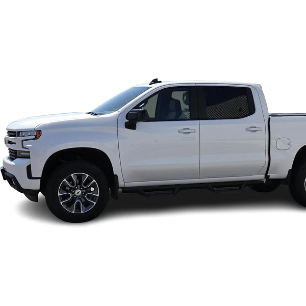 U-Guard Textured Black Drop Step Nerf Bars | SD-2223 | for 2015-2023 Ford F150 Super Crew Cab | 2017-2023 F250/350/450/550 Super Duty Super Crew Cab