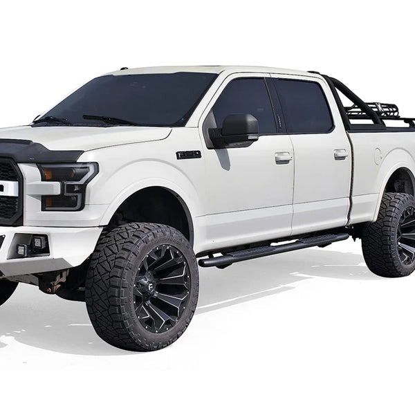 U-Guard 4.25 in. Premium Oval Side Steps SPN-1462BK | for 2007-2018 Chevrolet Silverado 1500 Crew Cab / GMC Sierra 1500 Crew Cab / 2007-2019 2500HD/3500HD Crew Cab