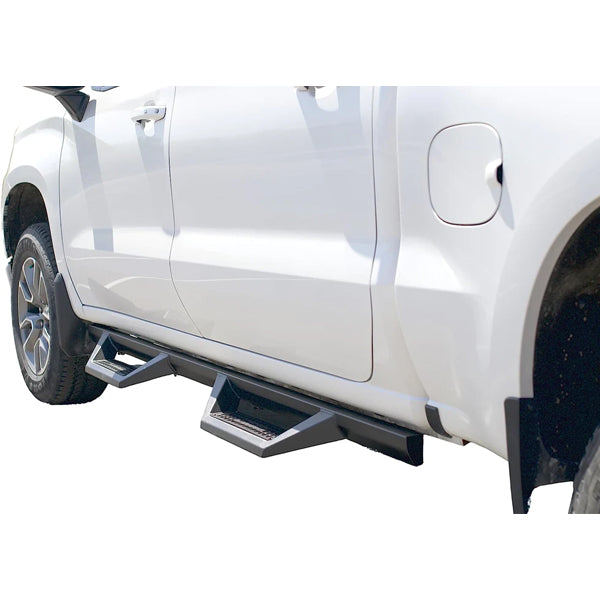 U-Guard Textured Black Drop Step Nerf Bars | SD-4206 | for 2016-2023 Toyota Tacoma Double Cab