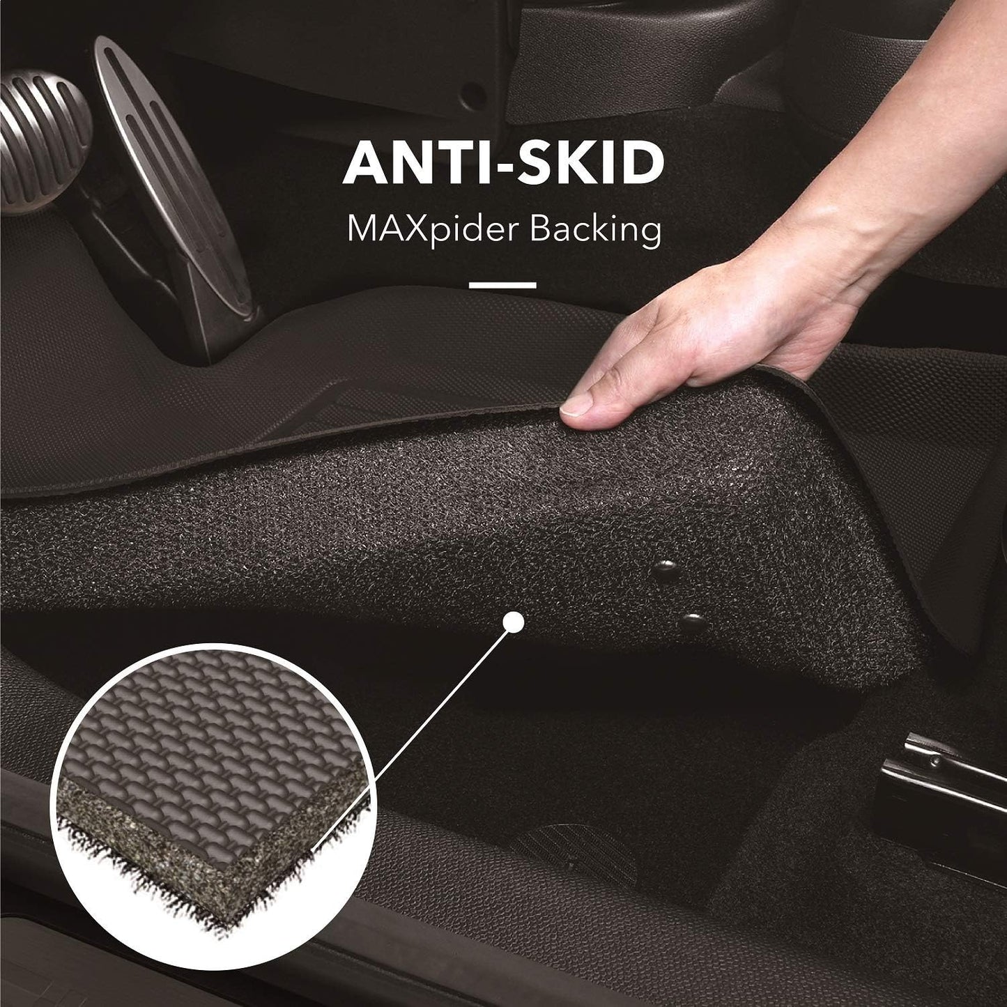 3D MAXpider Custom Fit Floor Liner Black for 2023-2024 TOYOTA SEQUOIA Bench Seating, All 3 Rows