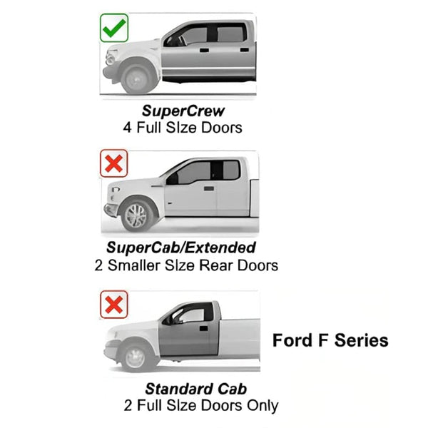 U-Guard 4.25 in. Premium Oval Side Steps | SPN-2430BK | for 2019-2023 Ford Ranger SuperCrew Cab