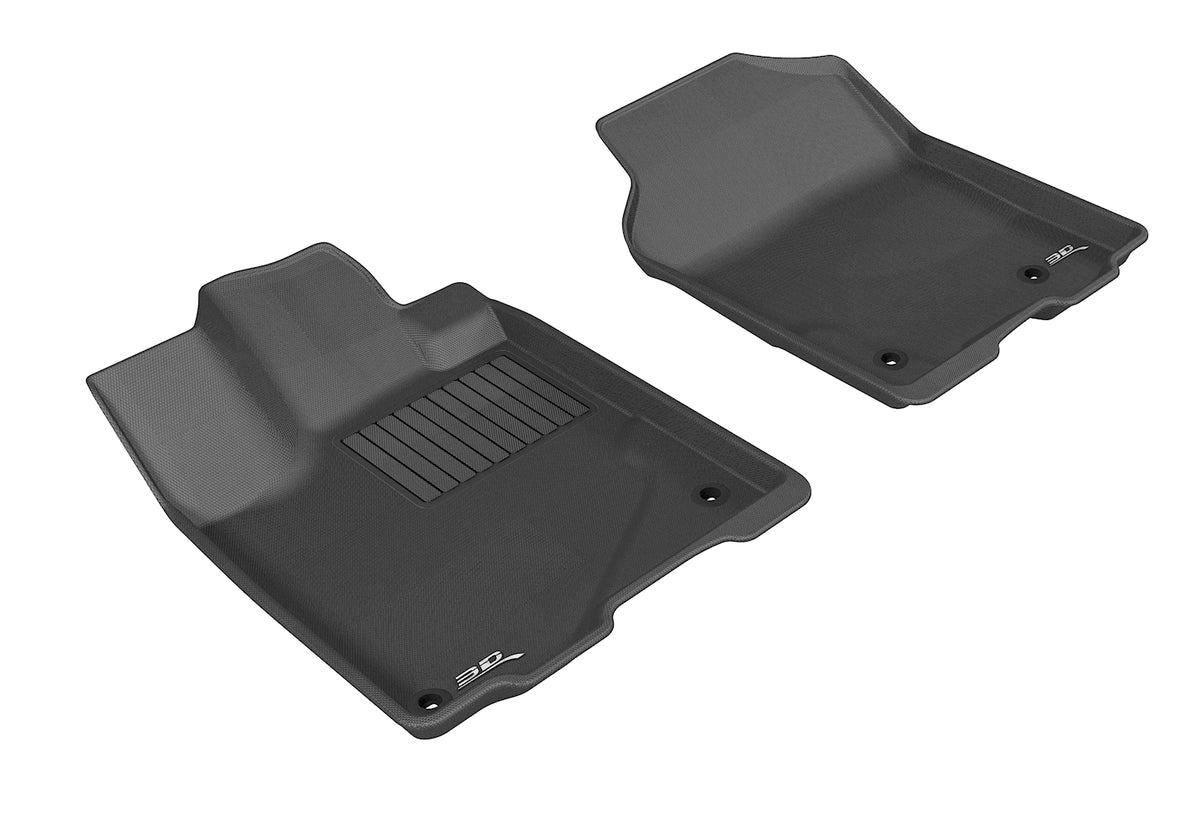 3D MAXpider Custom Fit All-Weather Floor Mat for Select Acura RDX Models - Kagu Rubber (Black) - Front Row