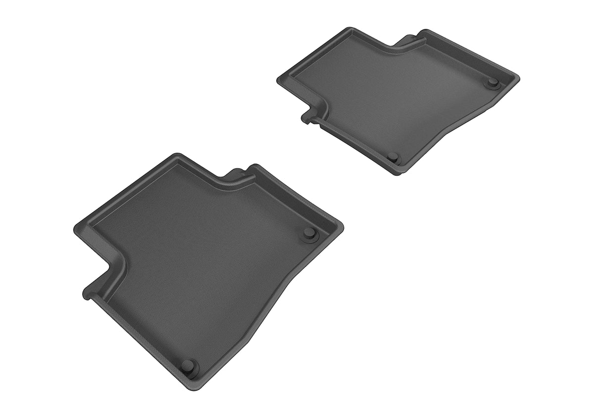 3D MAXpider Custom Fit Complete Floor Mat Set for Select Acura RLX Models - Kagu Rubber (Black) - Second Row