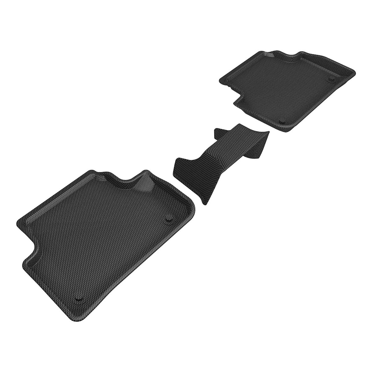 3D MAXpider Custom Fit Kagu Floor Mat (Black) Compatible with Audi A4 2017-2024 / Audi A4 Allroad 2017-2024 / Audi A5 2018-2024 - Second Row