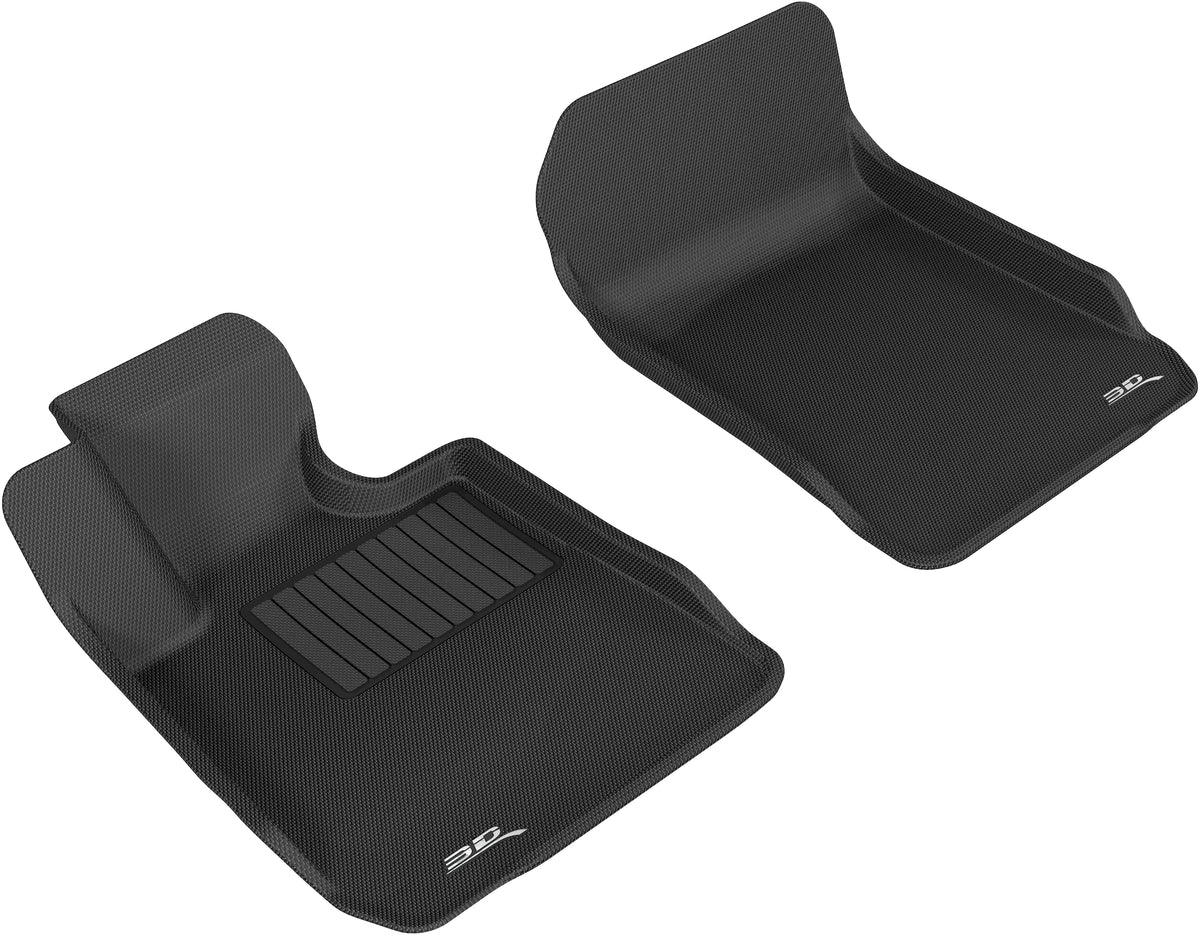 3D MAXpider Custom Fit Kagu Floor Mat (Black) Compatible with BMW 3 Series Sedan (E90) Rwd 2006-2011 / Coupe (E92) Rwd 2007-2013 - Front Row