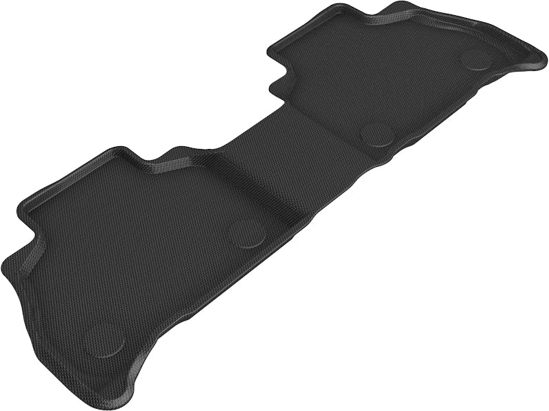 3D MAXpider Custom Fit Kagu Floor Mat (Black) Compatible with BMW X7 (G07) 7-Passenger 2019-2023 - Second Row