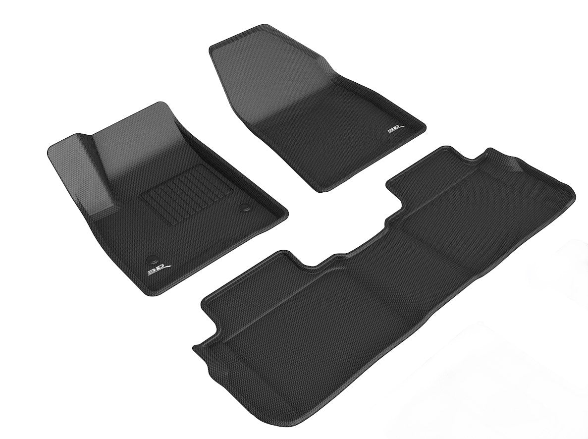 3D MAXpider Custom Fit Floor Liner Black for 2020-2023 CADILLAC XT6 1st and 2nd Rows Only