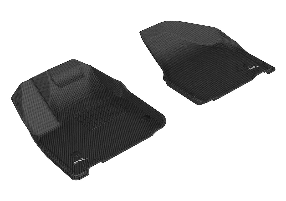 3D MAXpider Custom Fit Kagu Floor Mat (Black) Compatible with Chrysler Pacifica/Voyager 2017-2023 - Front Row