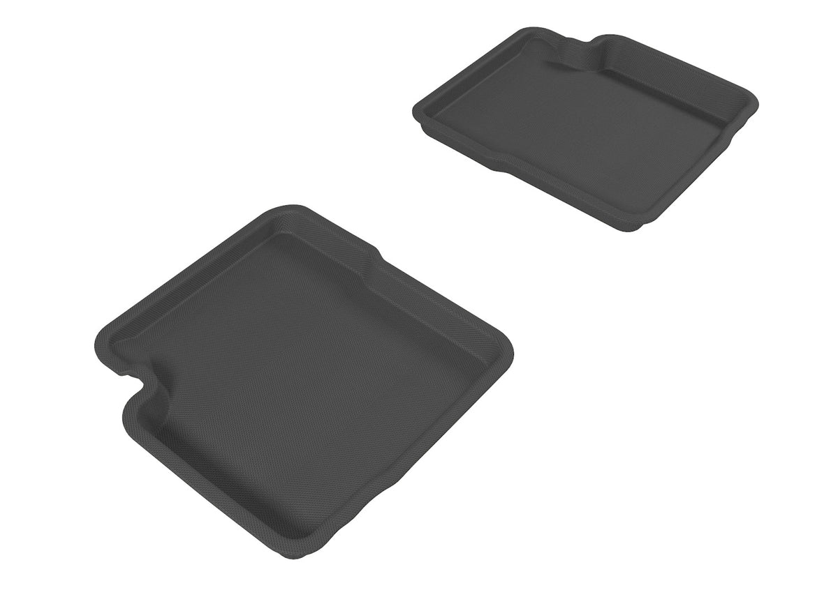 3D MAXpider Custom Fit All-Weather Floor Mat for Select Fiat 500 Models - Kagu Rubber (Black) 2012-2019 - Second Row