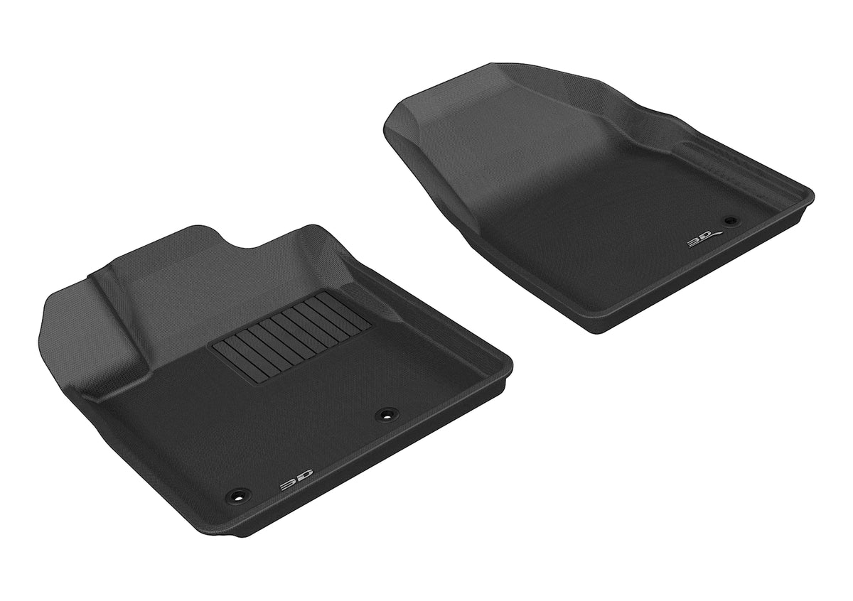 3D MAXpider Custom Fit All-Weather Floor Mat for Select Honda Pilot Models - Kagu Rubber (Black) - Front Row