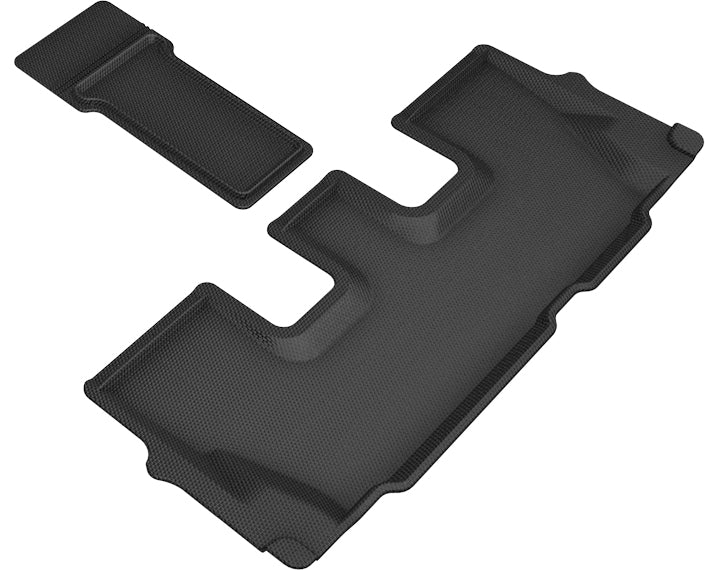 3D MAXpider Black Custom Fit All-Weather Floor Mats for 2020-2021 Hyundai Palisade 7-Seat Models - Kagu Rubber Series - 3rd Row