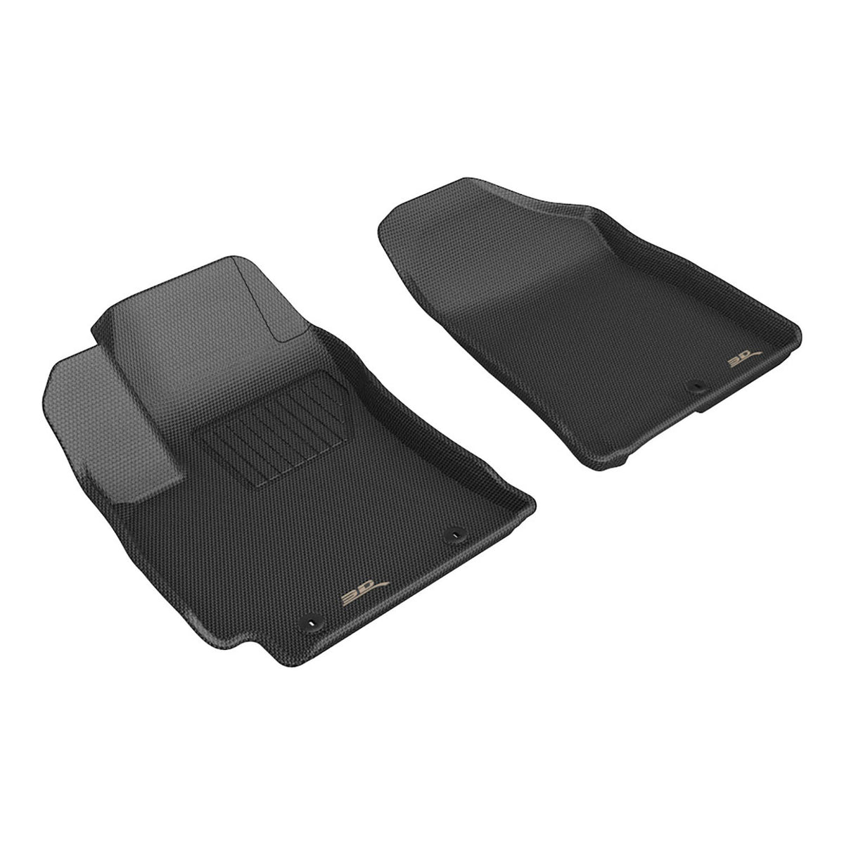 3D MAXpider Custom Fit Kagu Floor Mat (Black) Compatible with Hyundai Kona 2024-2026 - Front Row