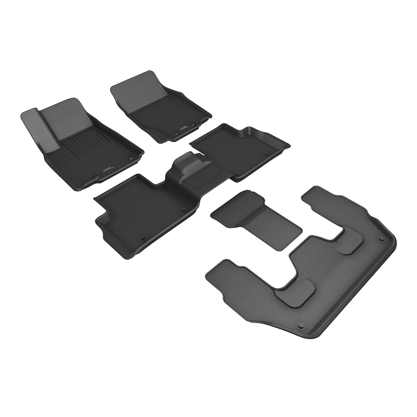 3D MAXpider Custom Fit Floor Liner Black for 2022-2023 JEEP GRAND CHEROKEE 6 Seaters, All 3 Rows