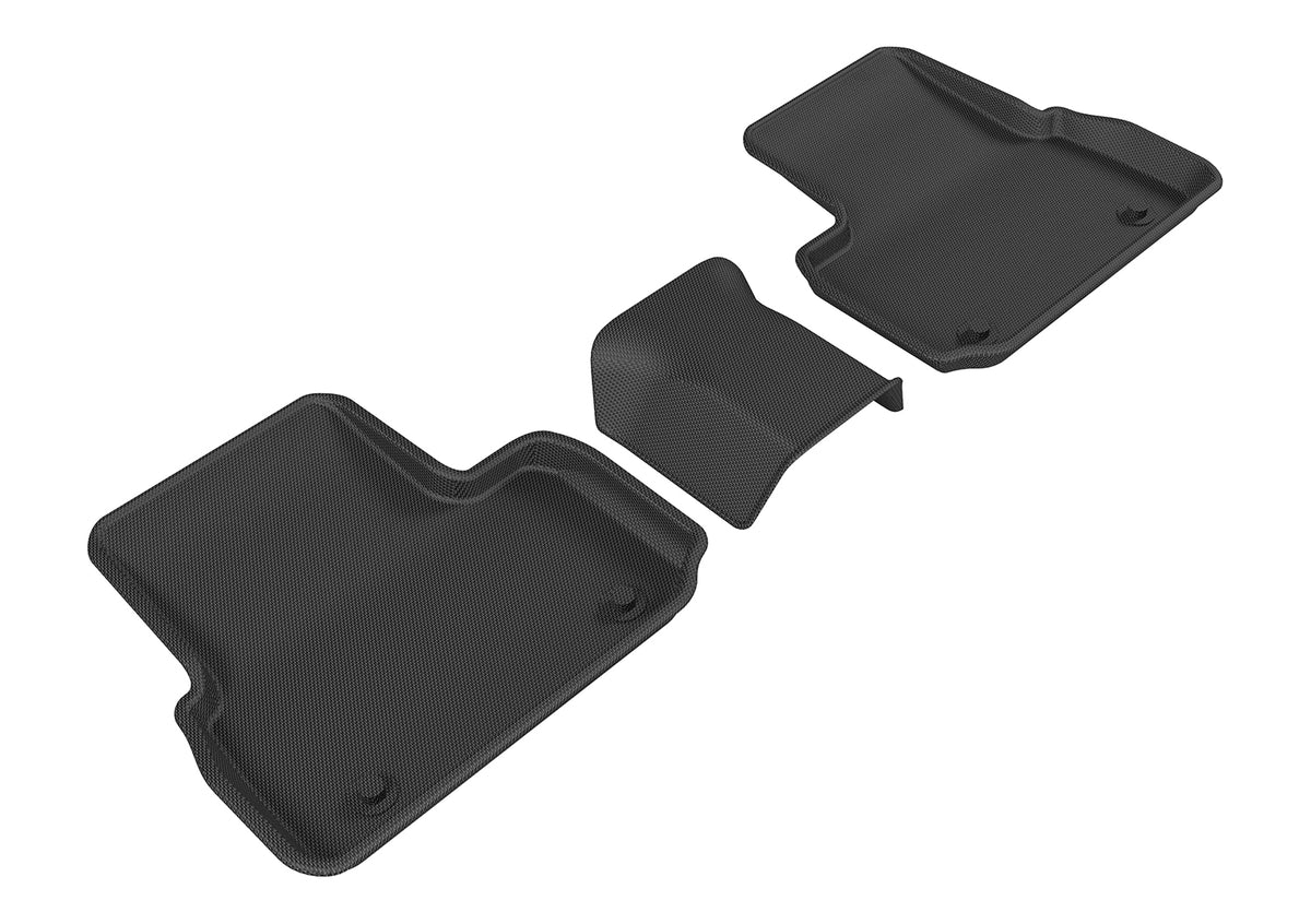 3D MAXpider for 2015-2019 Land Rover Discovery Sport Black Kagu Custom Fit All-Weather Series Floor Mats - Second Row