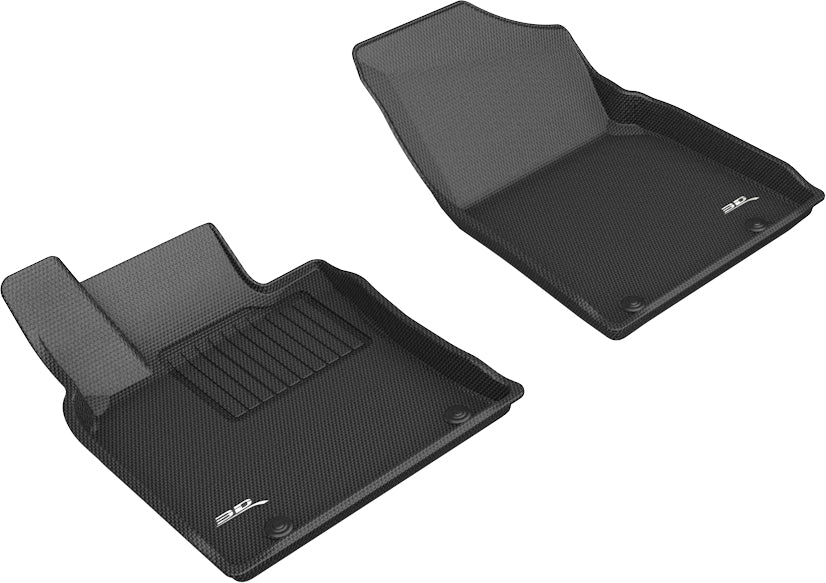 3D MAXpider Custom Fit All-Weather Floor Mats for Select Lexus ES Models - Kagu Series (Black) - Front Row