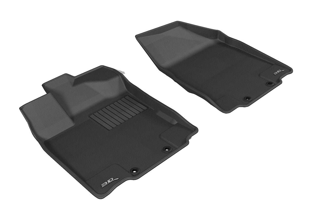 3D MAXpider Custom Fit All-Weather Floor Mat for Select Nissan Pathfinder Models - Kagu Rubber (Black) - Front Row