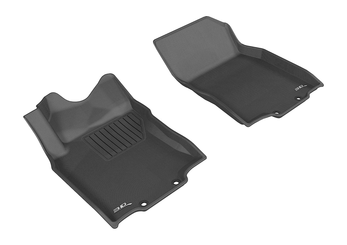 3D MAXpider Custom Fit Kagu Floor Mat (Black) Compatible with Nissan Qashqai 2014-2022 / Nissan Rogue 2014-2022 - Front Row