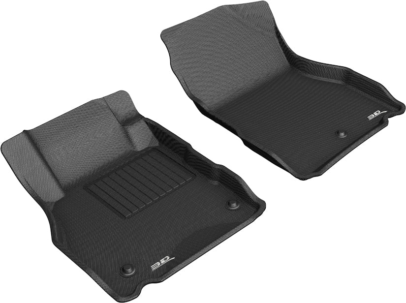 3D MAXpider Custom Fit Kagu Floor Mat (Black) for 2018-2021 Nissan Kicks - Front Row