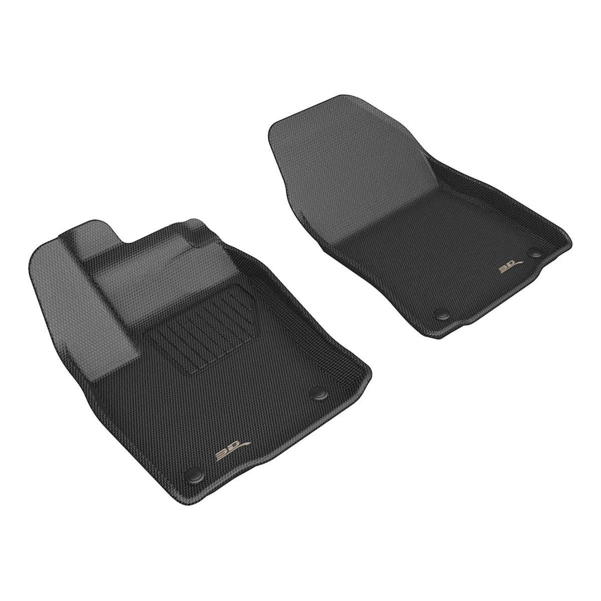 3D MAXpider Custom Fit Kagu Floor Mat (Black) Compatible with Nissan Kicks 2025-2026 - Front Row