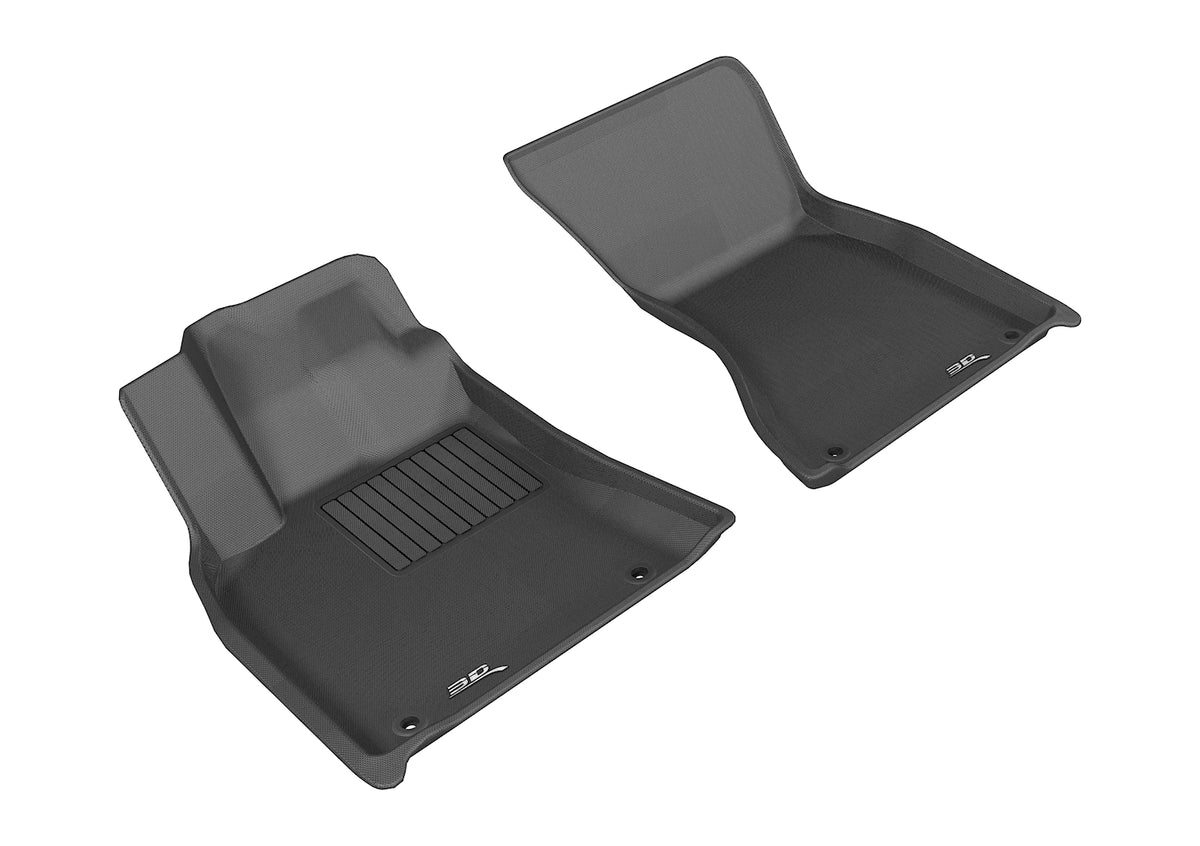 3D MAXpider Custom Fit Kagu Floor Mat (Black) Compatible with Porsche Macan 2014-2024 - Front Row