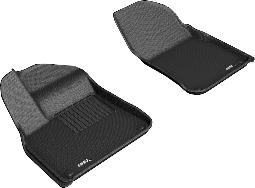 3D MAXpider All-Weather Floor Mats for Porsche Cayenne 2019-2020 Custom Fit Car Floor Liners, Kagu Series (Black), for - Front Row