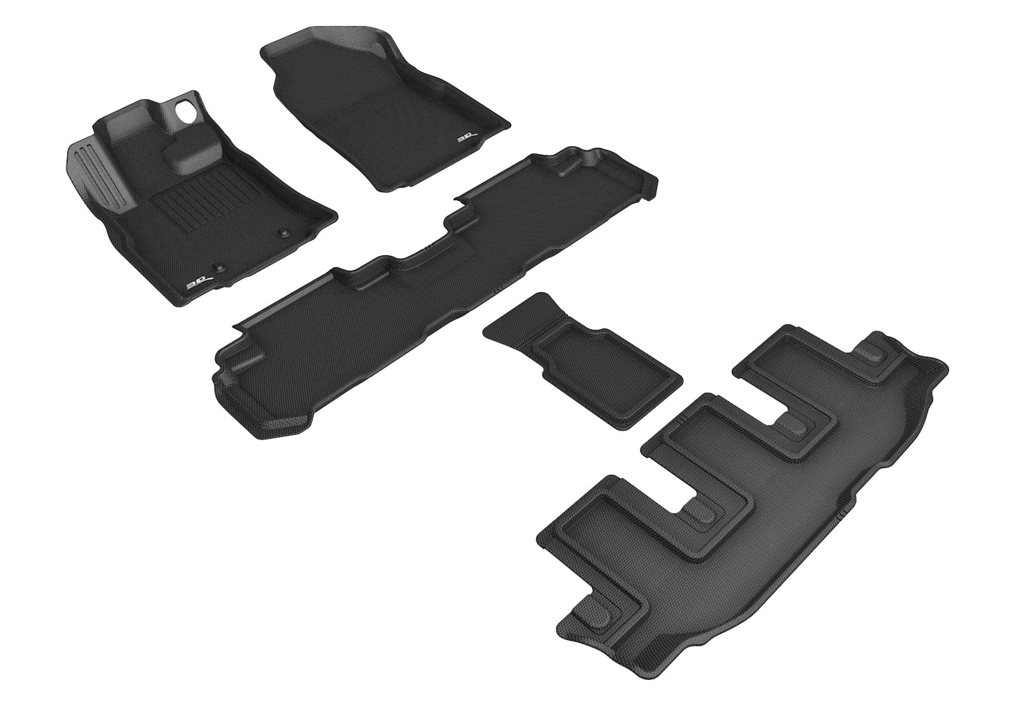 3D MAXpider Custom Fit Floor Liner Black for 2019-2023 SUBARU ASCENT All 3 Rows