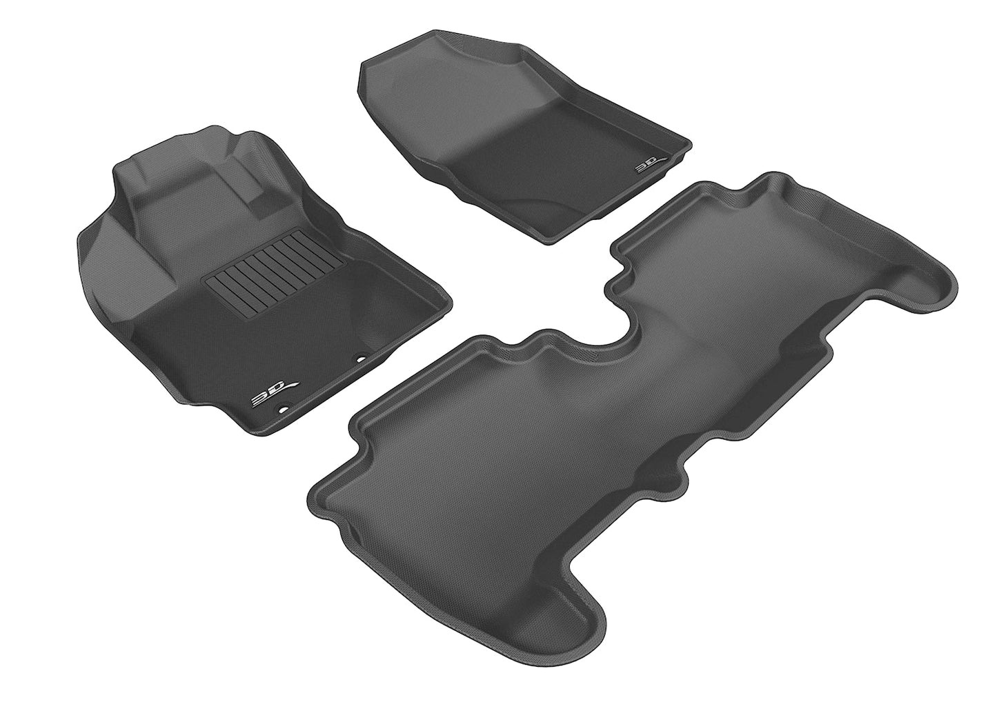 3D MAXpider Custom Fit Floor Liner Black for 2013-2014 TOYOTA YARIS Hatchback