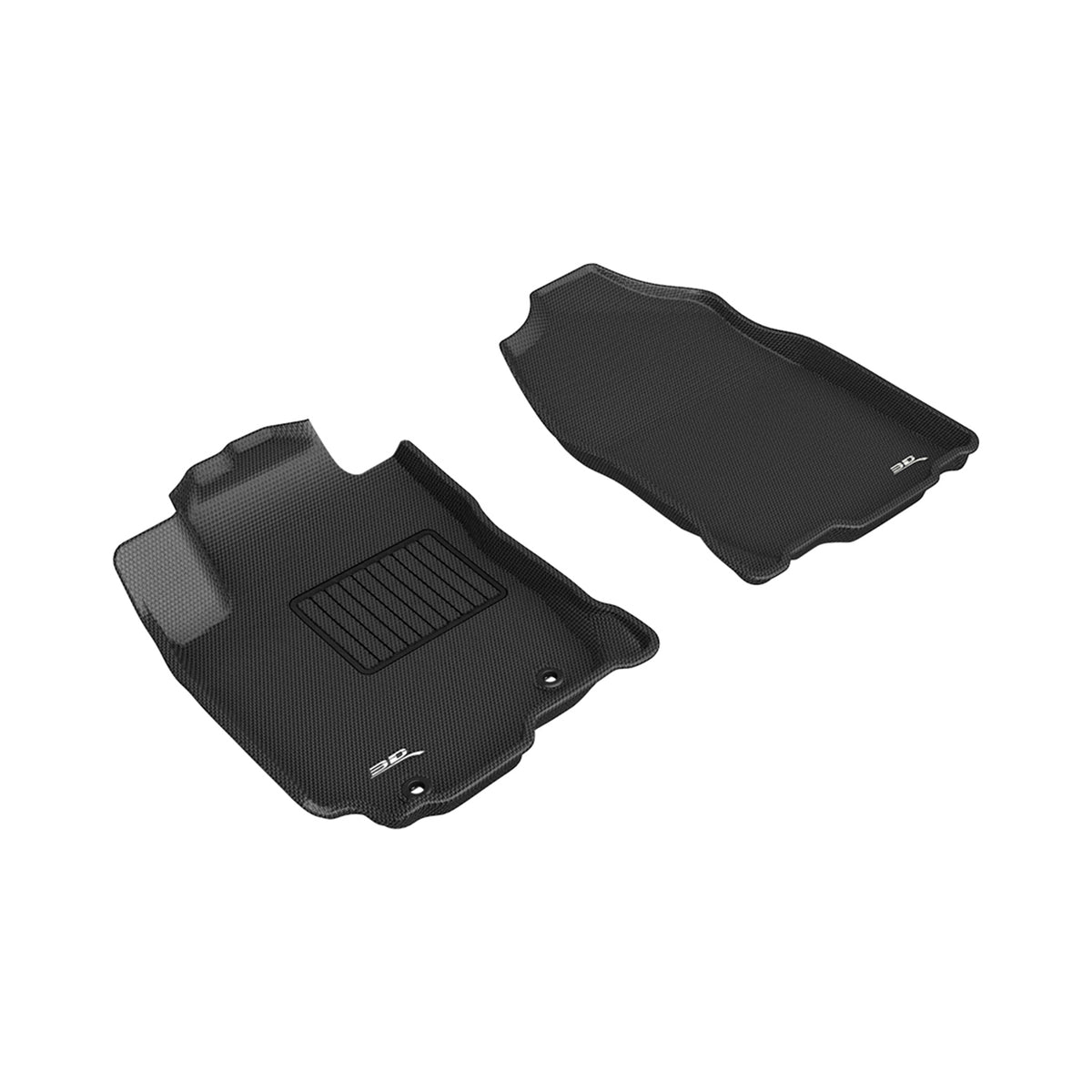 3D MAXpider Custom Fit All-Weather Floor Mat for Select Toyota RAV4 Models - Kagu Rubber (Black) - Front Row