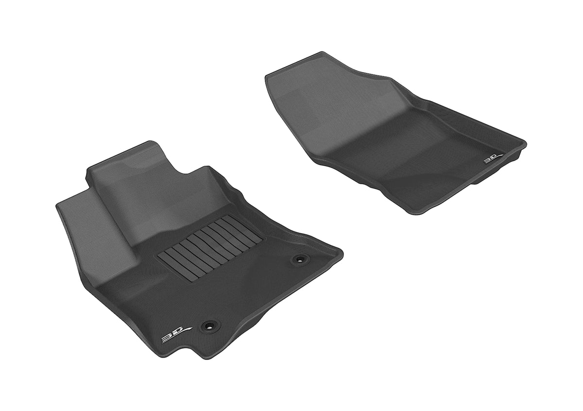3D MAXpider Custom Fit All-Weather Floor Mat for Select Toyota Corolla Models - Kagu Rubber (Black) 2014-2019 - Front Row