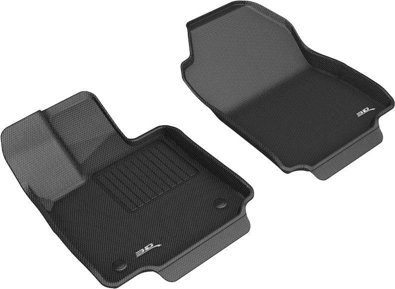 3D MAXpider All-Weather Floor Mats for Toyota RAV4 2019-2020 Custom Fit Car Floor Liners, Kagu Series (Black) - Front Row