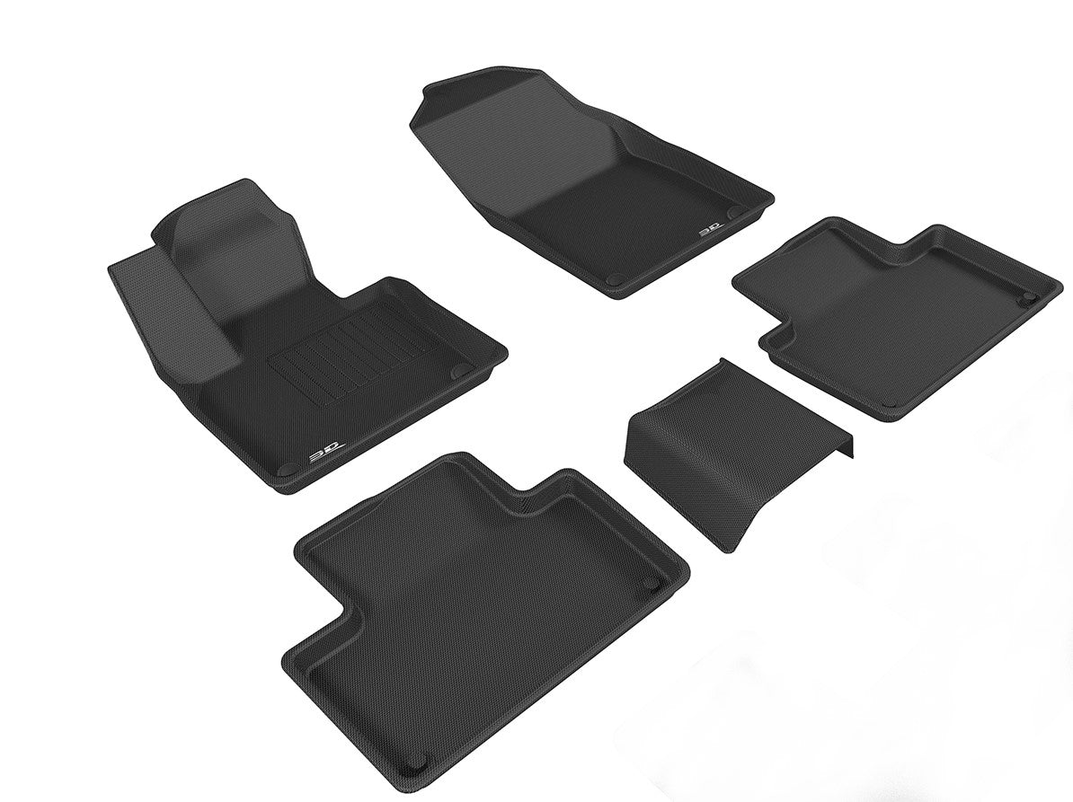 3D MAXpider Custom Fit Floor Liner Black for 2015-2023 VOLVO XC90 T5/ XC90 T6 1st and 2nd Rows