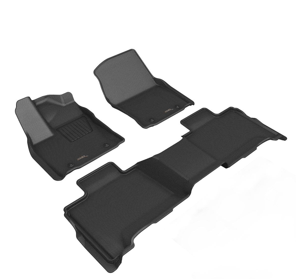 3D MAXpider Custom Fit Floor Liner Black for 2023-2024 TOYOTA SEQUOIA Bench Seating, 1st and 2nd Rows