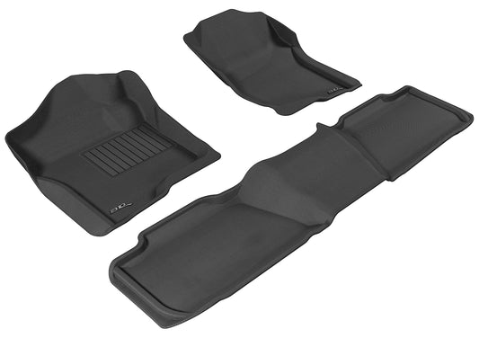 3D MAXpider Custom Fit Floor Liner Black for 2007-2014 CHEVROLET TAHOE