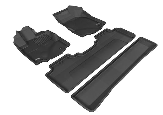 3D MAXpider Custom Fit Floor Liner Black for 2006-2014 HONDA RIDGELINE
