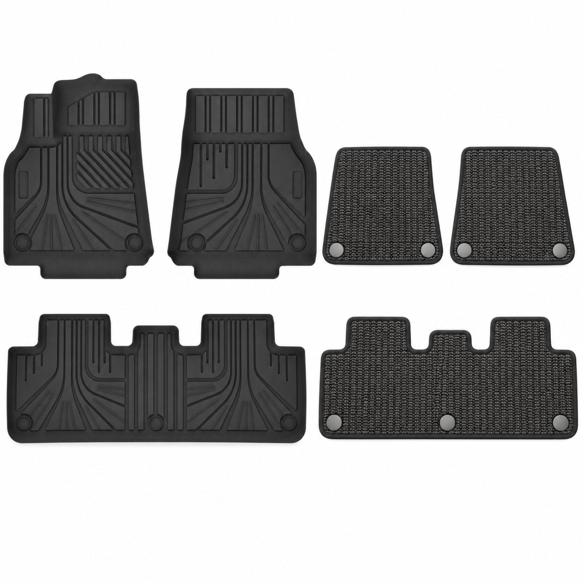 U-Guard Floor Mats with Carpet Inserts for Tesla Model Y 2021-2024