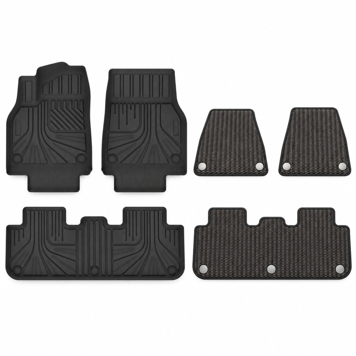 U-Guard Floor Mats with Carpet Inserts for Tesla Model Y 2025-2027