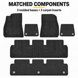 U-Guard Floor Mats with Carpet Inserts for Tesla Model 3 2019-2022