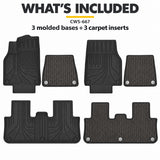 U-Guard Floor Mats with Carpet Inserts for Tesla Model Y RWD 2026-2027